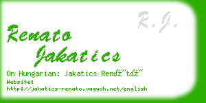 renato jakatics business card